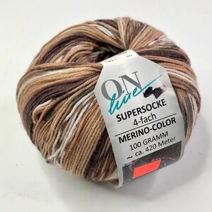 ONline Supersocke superwash sock yarn self-striping color 1711 Lot 36344
